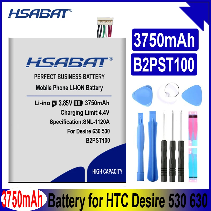 HSABAT 3750 мА/ч, B2PST100 Батарея для htc Desire 530 630 650 D530U 628