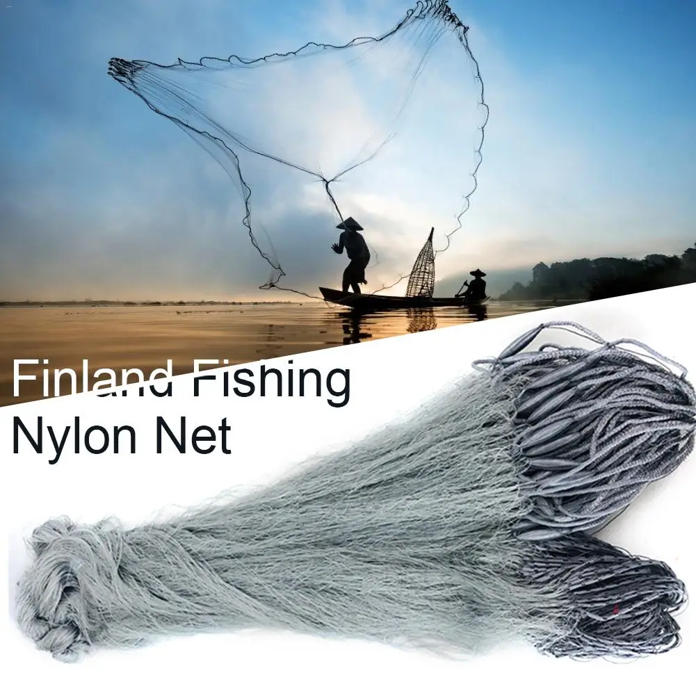 Finefish 3 Layers Finland Gillnet 1.8 Meters/70.87in Outdoor Sports Fishing  Net Multifilament Nylon Line Catch Fishing Network