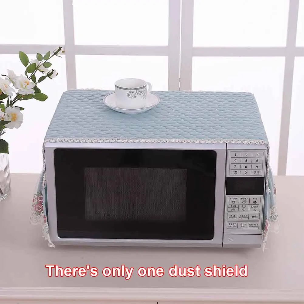 Dust Proof Home Decoration Dining Thickened Lace Embroidery Hood Protection Anti Oil Modern Accessories Microwave Oven Cover