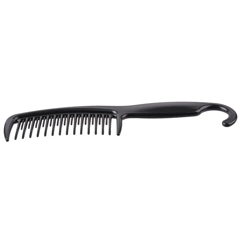 Wide Tooth Salon Hair Comb Antistatic Hairdressing Styling Brush with Curved Hook Curve Design Conforming to Ergonomics