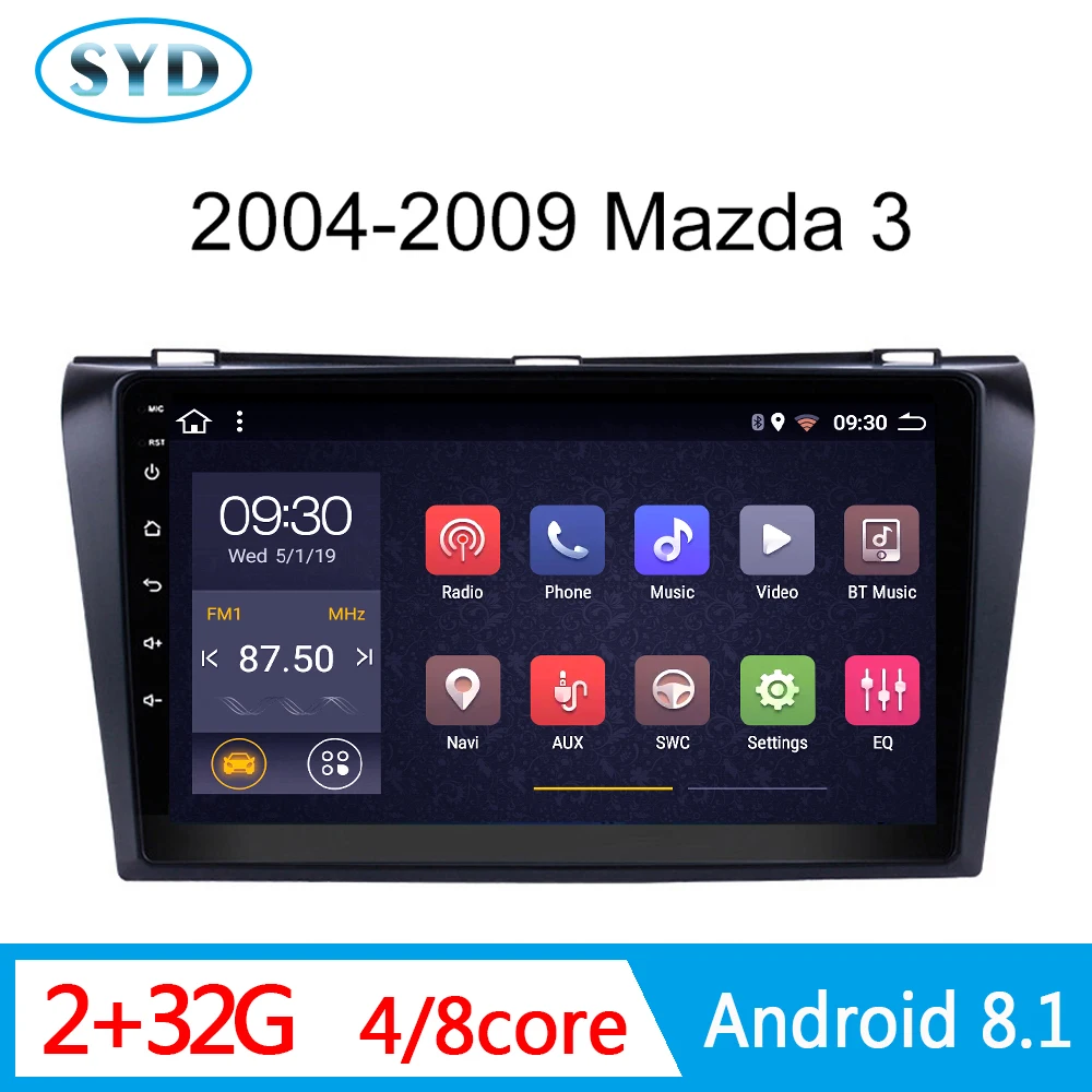 Авто центральное радио для Mazda 3 2004-2009 Автомобильный DVD мультимедийный плеер Видео