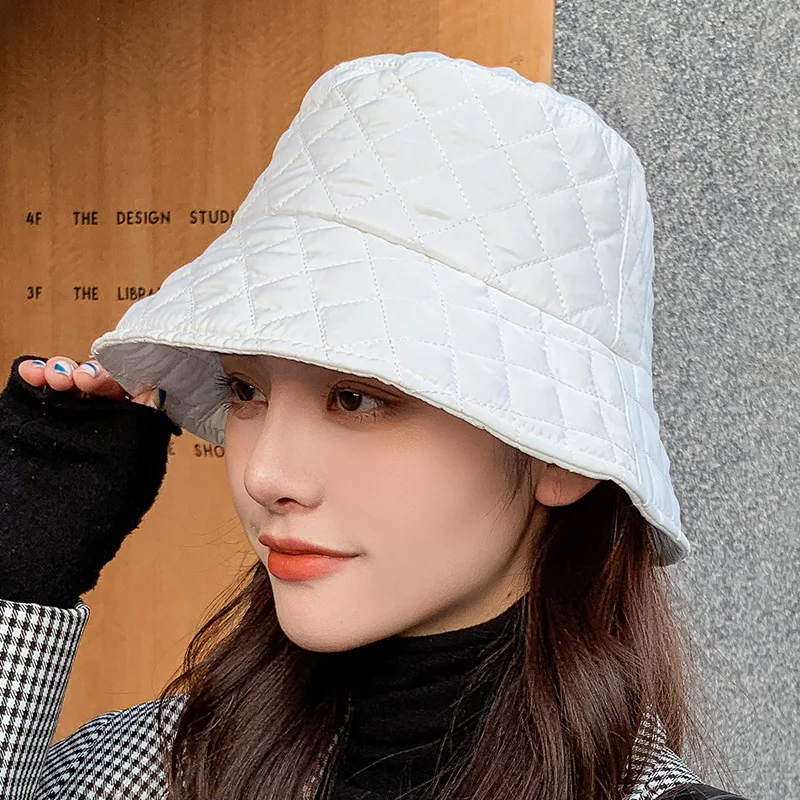 

Autumn and Winter Women's Solid Color Simple Fisherman Hat Cotton Keep Warm 2020 New Fashion Trendy Small Basin Hats