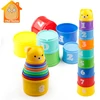 9PCS Educational Baby Toys 6 Month+ Figures Letters Foldind Stack Cup Tower Children Early Intelligence 1