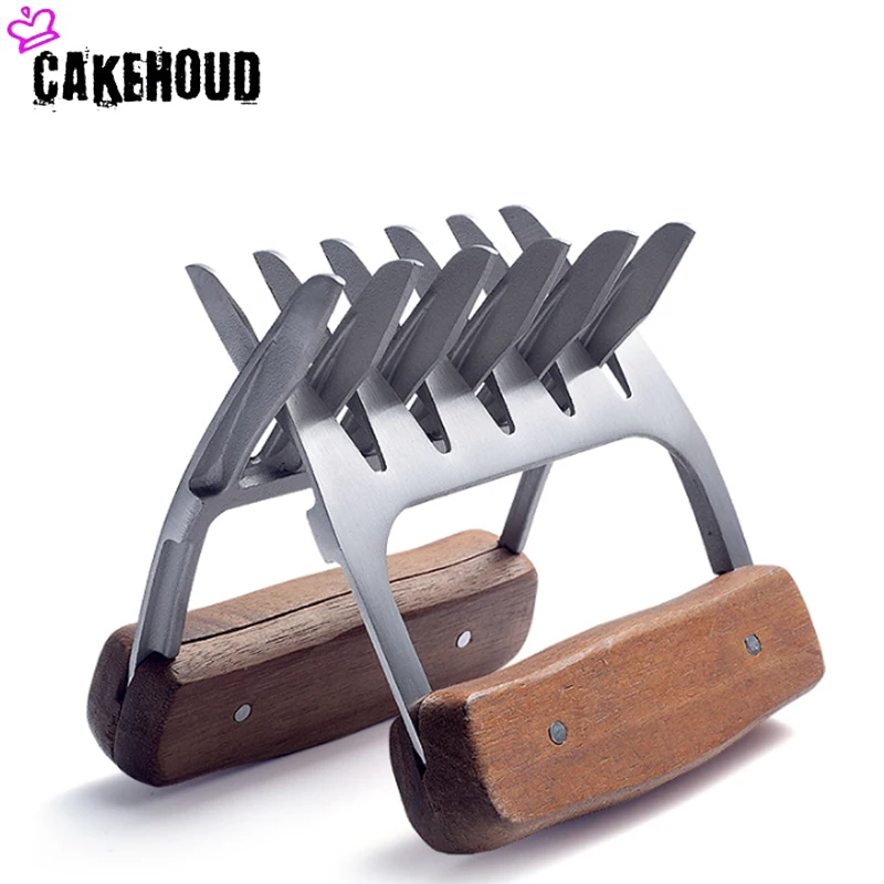 CAKEHOUD Новый зажим для вилки барбекю с медвежьими когтями нержавеющая сталь