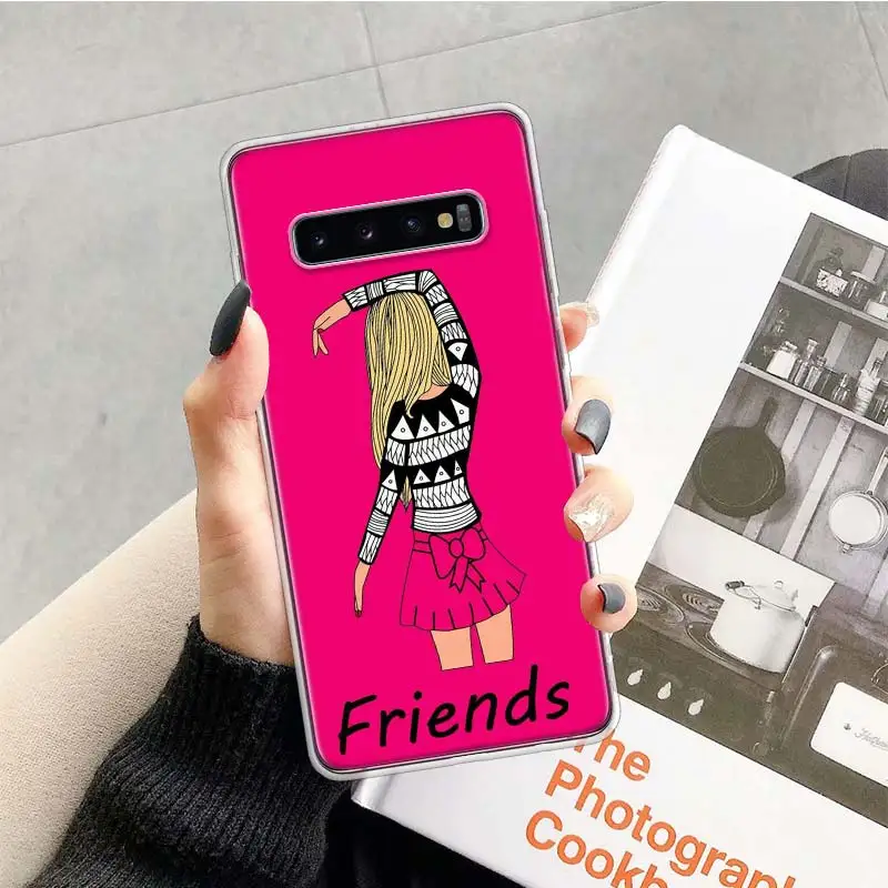 TR028-2 С надписью Best Friends в комплекте чехол для samsung Galaxy A10 A20E A30 A40 A70 M30S A50S A6 A7 A8 A9 плюс мягкий чехол для мобильного телефона чехол Coque - Цвет: TR028-2
