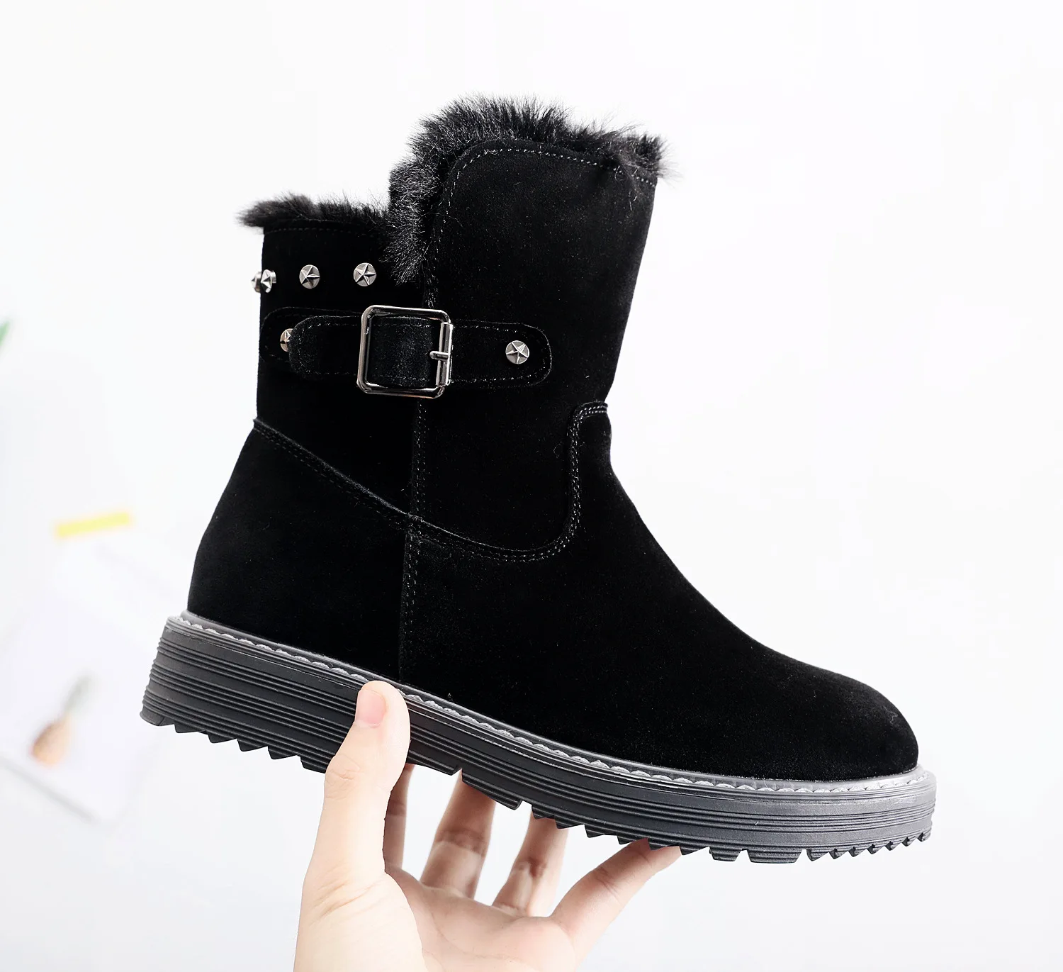 

Martin Boots Women's 2019 Autumn And Winter New Style Fashion Europe And America Fashion British Style Snow Boots Women's round-