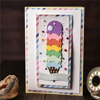 

YaMinSanNiO Icecream Metal Cutting Dies For Scrapbooking Embossing Stencil Card Making Craft Diecut New 2019 Home Decoration