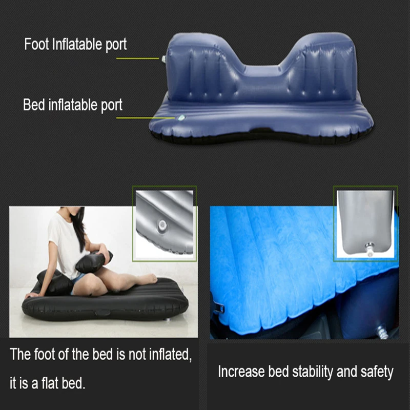 MotoLovee Car Soft Air Inflatable Travel Mattress Bed for Car Back Seat Comfortable Sofa Cushion Pillow Outdoor Camping Mat Cush
