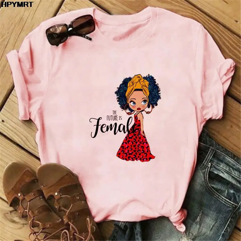 

Cartoon Beauty Print Aesthetic Grunge T shirt Women Harajuku Cute Kawaii Pink Summer Casual Fashion Tops Female Short Sleeve Tee