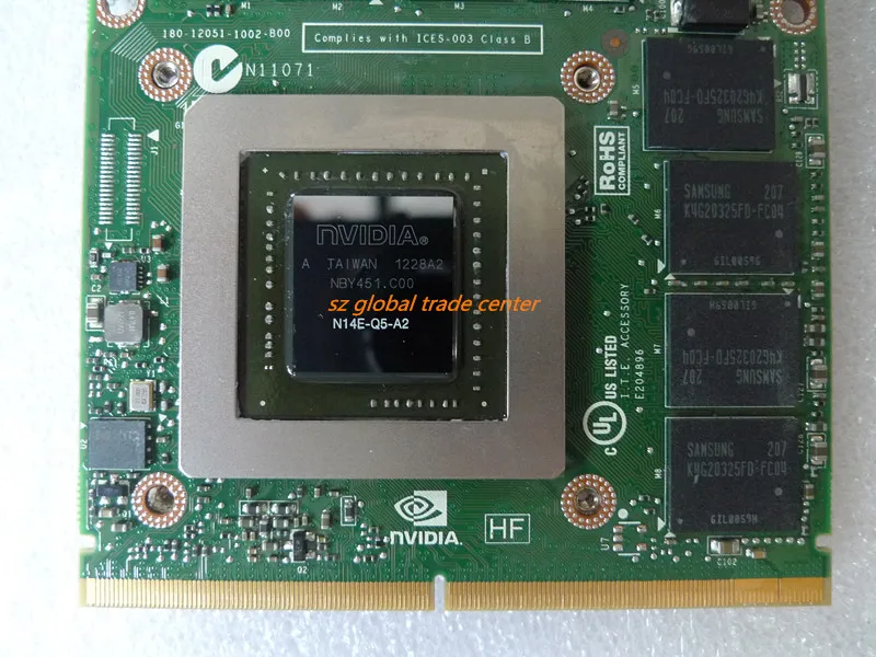  Quadro K5000M K5000 GDDR5 4GB Vedio Graphics Card N14E-Q5-A2 With X-Bracket For Dell Precision M660