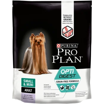 

Сухой корм Purina Pro Plan для взрослых собак мелких и карликовых пород с чувствительным пищеварением, индейка, 700г