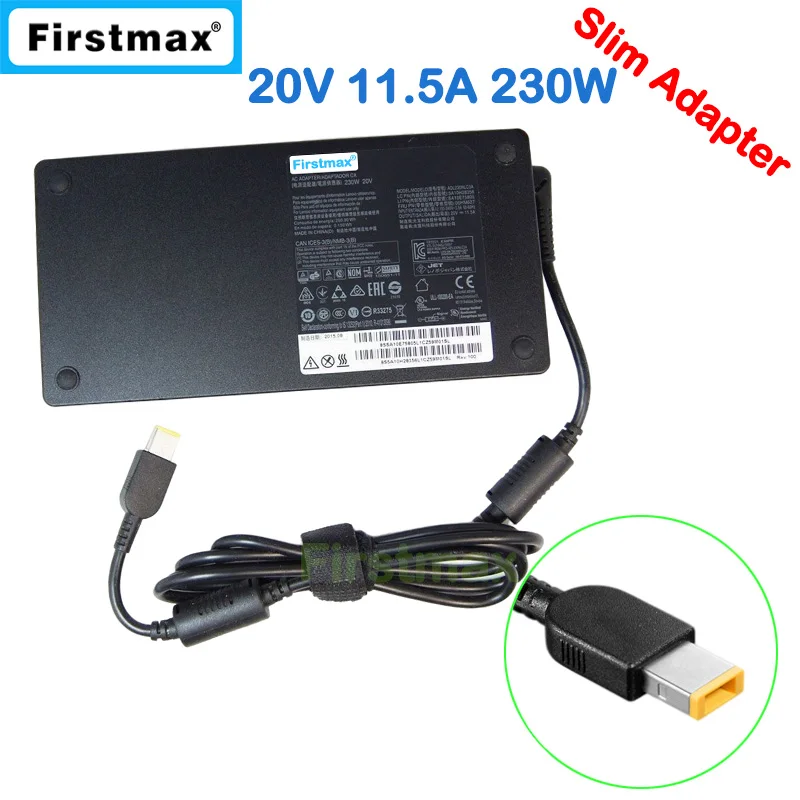 Adaptador da C.a. do Jogo do Portátil para Lenovo Legion 515imh05h 5-15imh6 5-15ith6 5-15ith6h 5-17ach6 5-17ach6h 20v 11.5a 230w Carregador