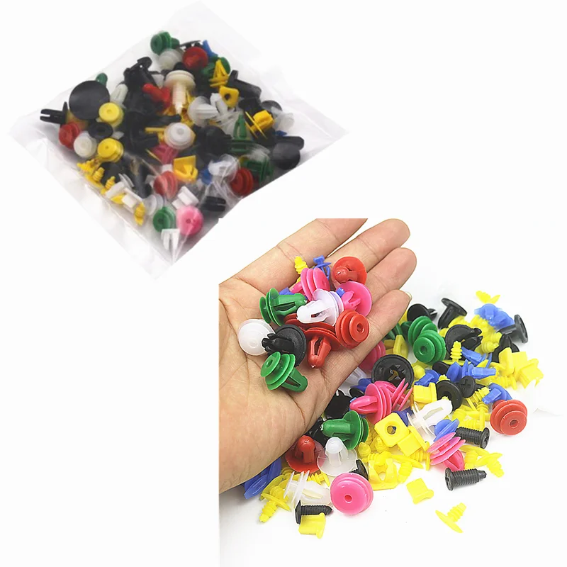 

100pcs Universal Mixed Clips For Nissan Qashqai j11 Juke X-trail T32 Tiida Note Almera Primera Pathfinder Teana Rogue Sentra
