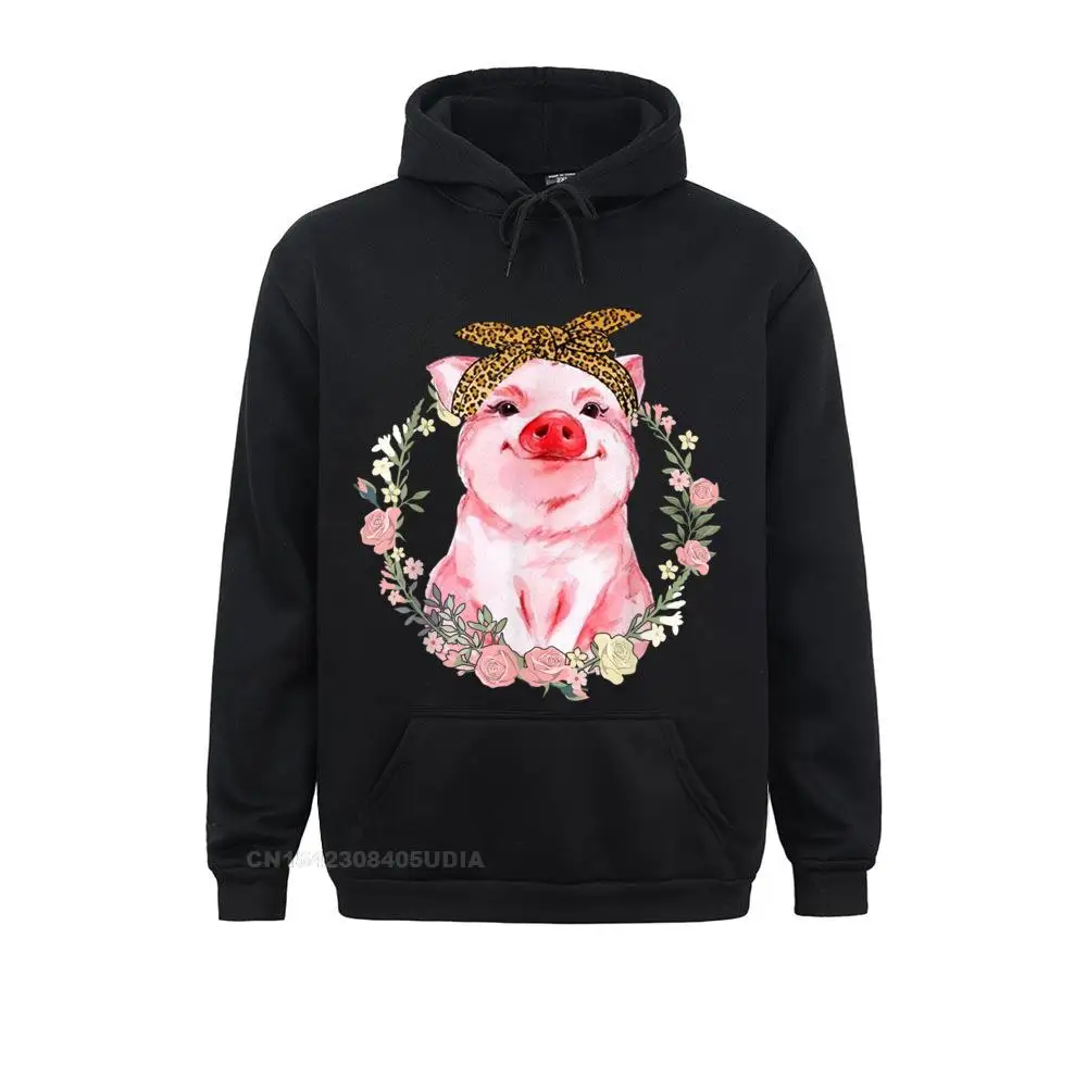 Pig Bandana Cute Love - Funny Animal Piggy T-Shirt__B7104 Prevalent Simple Style Sweatshirts  Long Sleeve Hoodies for Men Hoods Summer Pig Bandana Cute Love - Funny Animal Piggy T-Shirt__B7104black