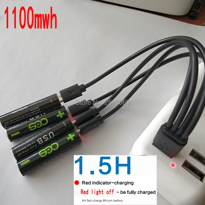 CES AAA 1 5 V 1100mwh USB аккумуляторная батарея Lipo литий полимерная ионная высокой