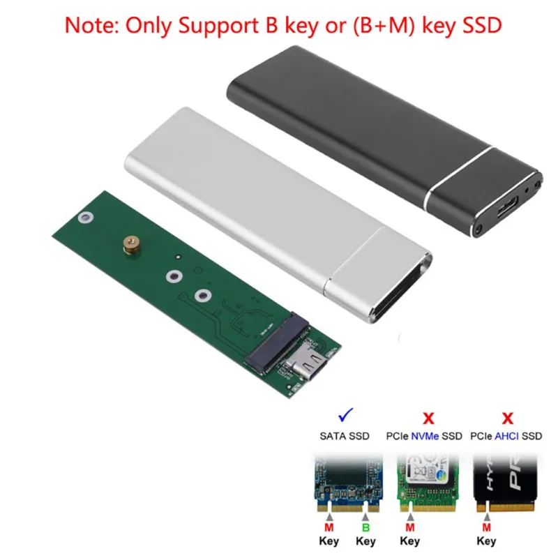 Практичный Прочный USB3.1 к M.2 NVME SSD Box NGFF PCI протокол к type C жесткий Di карта памяти