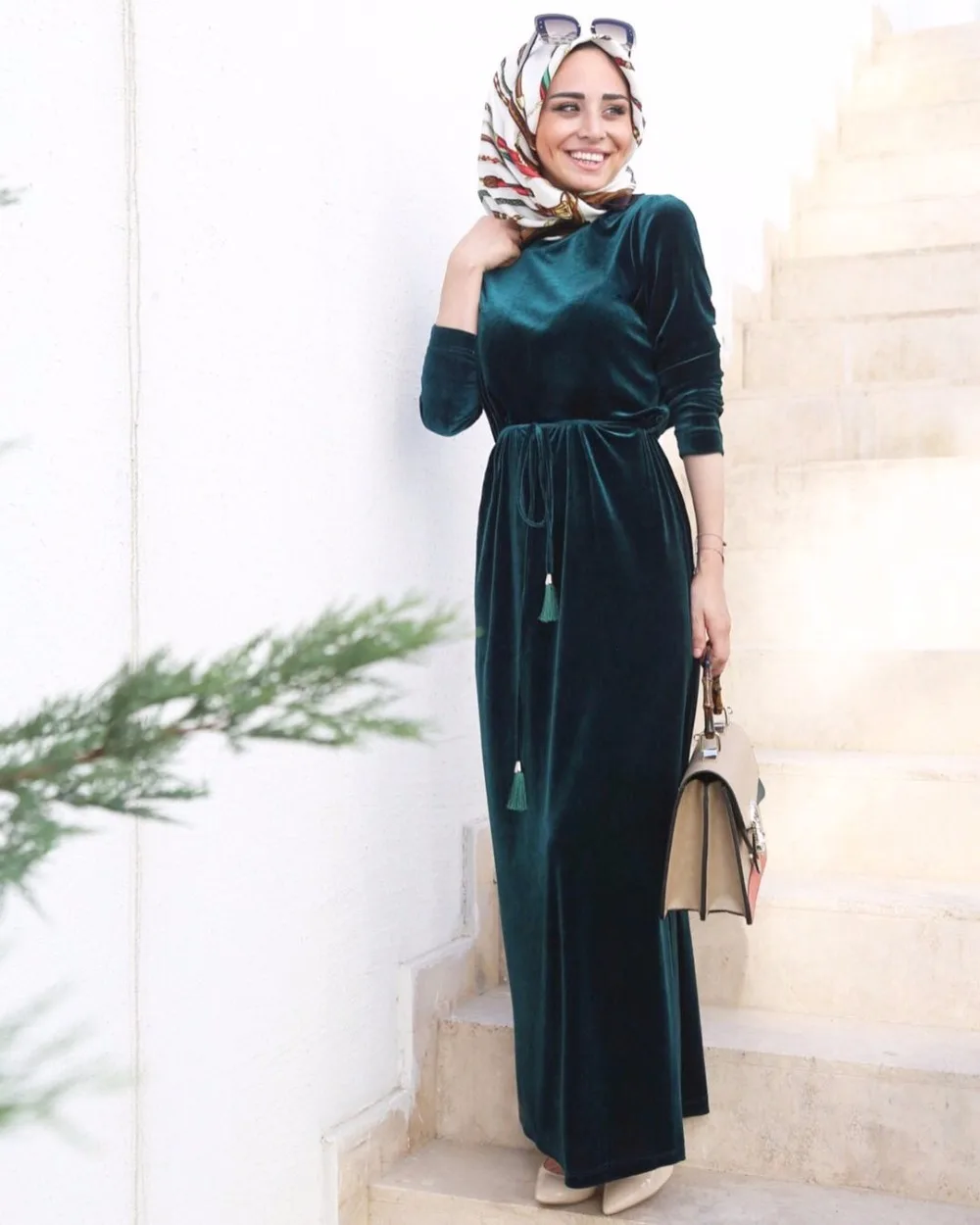 Элегантные мусульманские бархатные abaya Длинные платья кардиган кимоно длинный халат Платья Туника Jubah Ближний Восток Рамадан Арабская Исламская одежда