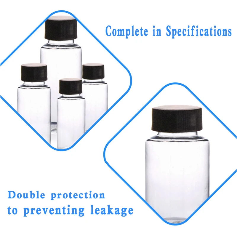 Glass sample bottles essential oil screw Lid bottle Lab Chemistry Vial Container