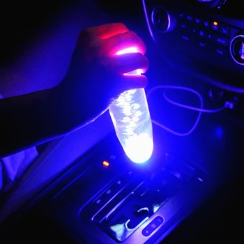 

Auto Gear Handle Crystal Gear Head Manual Modification Gear Handle Head Luminous Led Gear Shift Lever Gear Head