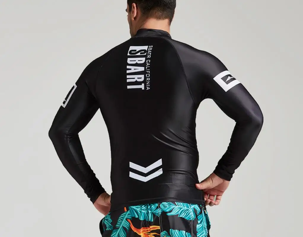 Men's UV Sun Protection Long Sleeve Top Shirts Skins Tee Compression Base Layer Dry-Fit Compression Gym Trainning Shirt 3XL