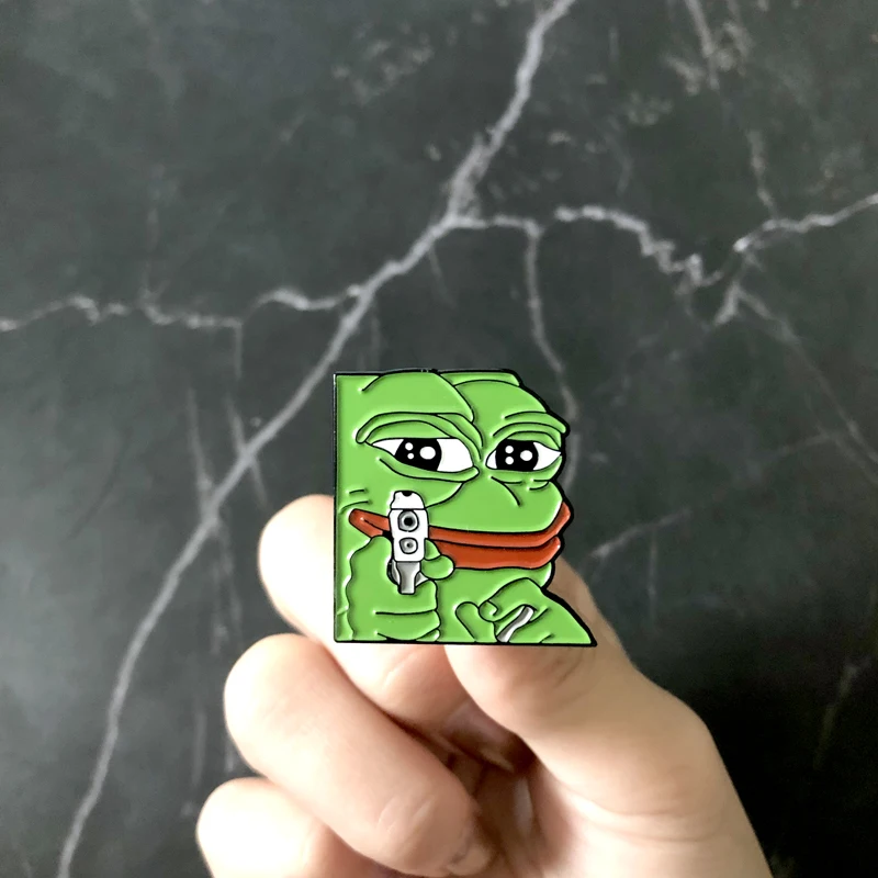 11 стилей Pepe feels bad man нагрудные булавки Sad Броши лягушка счастливая лягушка значки Pepe meme джинсовые куртки Сумки шляпы рюкзак аксессуары - Цвет: 3x3cm