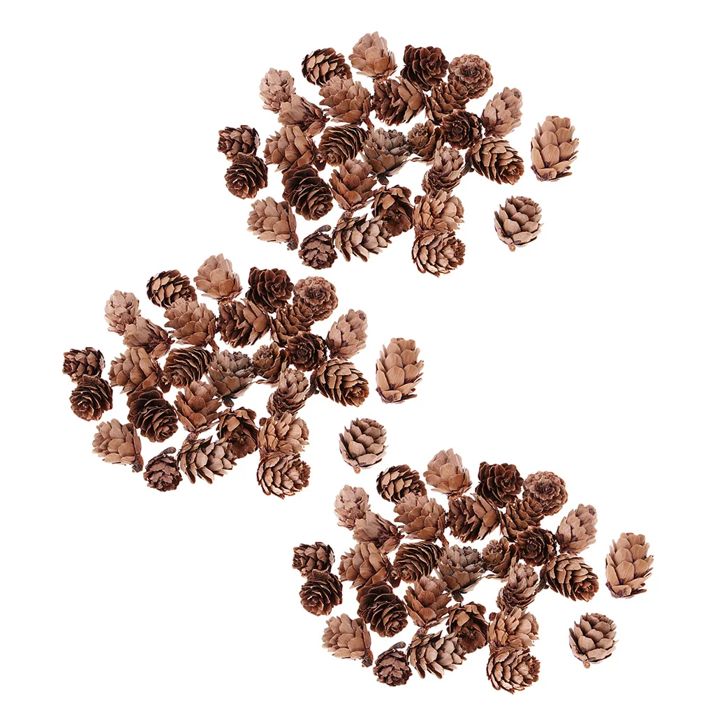 90pcs Vintage Natural Pine Cones Pinecone For Christmas Ornament Crafts DIY