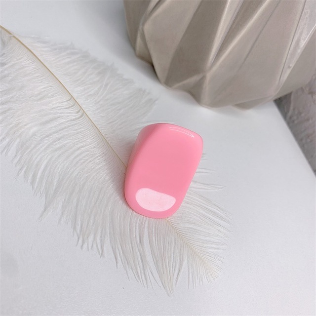 New Statement Resin Rings Ins Handmade Geometric Transparent Candy Color Ring For Female Jewelry Korea Acrylic Jewellery