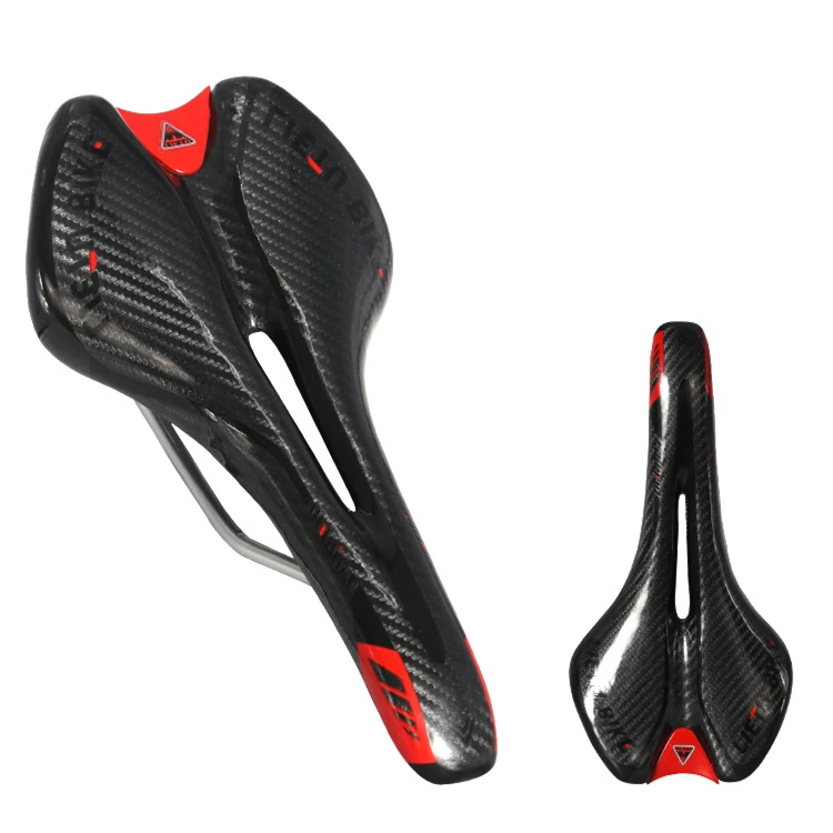 Велосипедное Сиденье горный велосипед MTB Дорожный BMX седло амортизатор Триатлон гонки удобные дышащие седла велосипедные аксессуары - Цвет: Красный