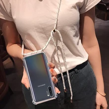 Для samsung Galaxy Note 10 8 9 S10 S9 S8 плюс S10E ремень шнур ожерелье-шнурок с кулоном сумка чехол для samsung A30 A50 A20 A10 A40 A70