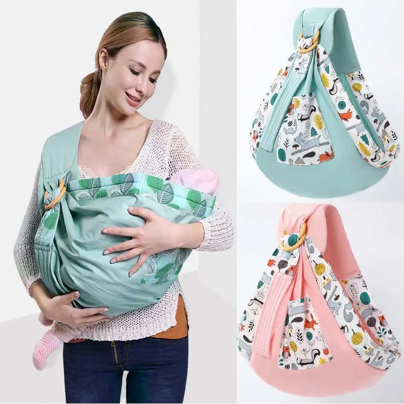 Baby Multifunctional Sling Wrap Carrier Dual Use Infant Nursing Cover Mesh Fabric Floral Comfortable Breastfeeding | Мать и ребенок