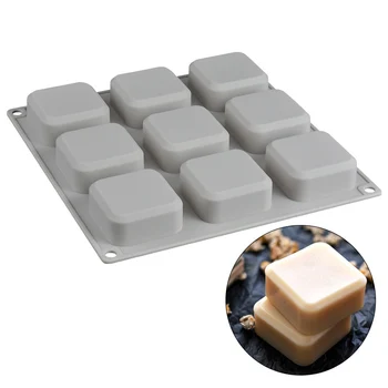 

9 Grid DIY Silicone Soap Mold Handmade Soap Making Square Moulds Tools Best Price