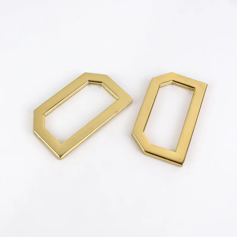 Gold 4 шт. Meetee 3,8 см(ID) квадратных металлических каблуках D кольца для пряжки пояс одежды DIY ручной работы Чемодан сумки, швейные принадлежности кожаная фурнитура - Цвет: Gold