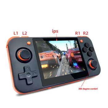

Mini 3.5 Inch HD IPS Screen Retro Game Console RG350 Linux System 16G+128G TF Card Handheld Video Game Controller Joystick