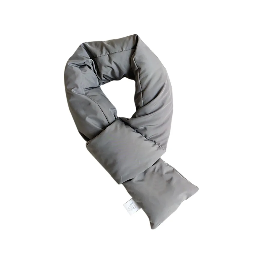 New Solid Autumn&Winter Unisex Down Cotton Fashionable Cross Scarf Outdoor Childrens Warm Scarf Cotton Neck Warm Collars 19Oct07