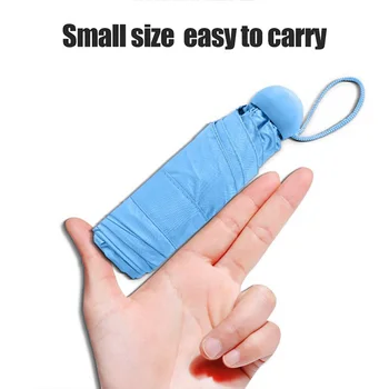 

Newly Mini Capsule Umbrella Lightweight Sun Rain Pocket Umbrellas Anti-UV Folding