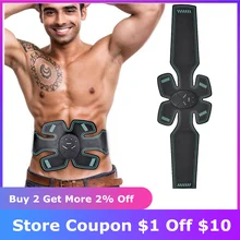 Фитнес Тренажер для мышц живота Электро стимулятор мышц Массажер для похудения тела EMS упражнения для спортзала спортивный пояс для живота