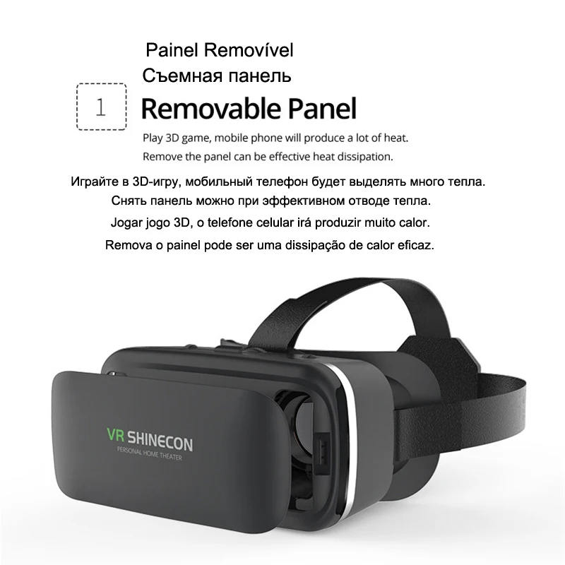 VR Shinecon 6,0 шлем виртуальной реальности очки 3 D 3d очки гарнитура шлем для iPhone Android смартфон Объектив Набор