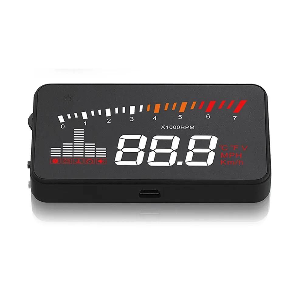 Автомобиль HUD OBD АВТОМАТИЧЕСКИЙ ЭЛЕКТРОННЫЙ Напряжение сигнализации на лобовое стекло Дисплей превышение скорости Предупреждение Системы проектор лобовое стекло