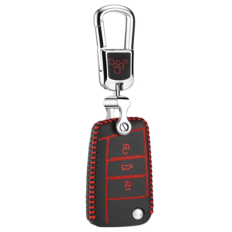 red 3 Luckeasy для volkswagen vw tayron Автомобильный ключ сумка/чехол кошелек держатель ключ крышка key2y - Название цвета: red 3