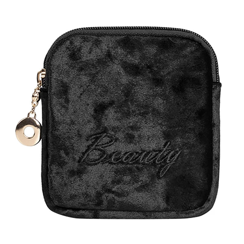 

Diaper Sanitary Napkin Storage Bag flannel Pad Package Bag Coin Purse Jewelry Organizer Credit Card Pouch