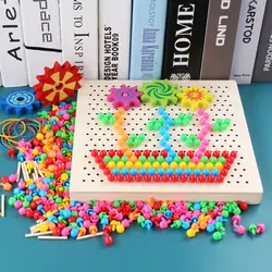 Детская обучающая игрушка в виде гриба для ногтей, гибкий креативный мощный блок большого размера, Обучающие шарики, вставляемые в драку