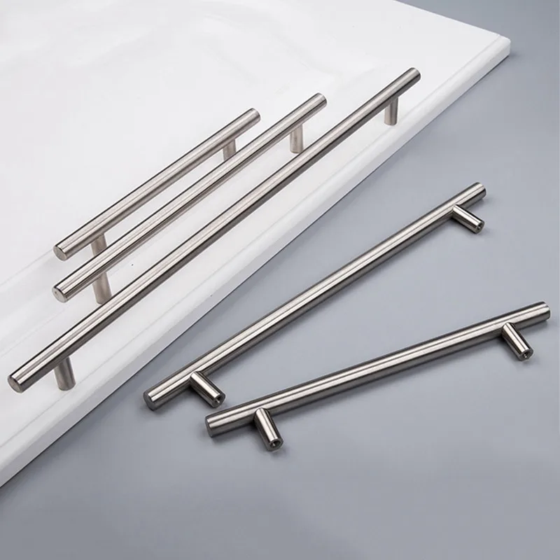 Furniture Handles 50mm-450mm Stainless Steel Kitchen Door Cabinet T Bar Handle Pull Knob Cabinet Knobs