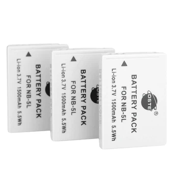 

3PCS 1500mAh 3.7V NB-5L DSTE NB5L Battery Charger for Canon IXUS 850 860 870 900 90 950 960 970 980 990 IS IXY 800 810 820 830