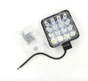

48W Car LED Spotlight Work Light Square 16SMD Auxiliary Modified Headlights Spotlights