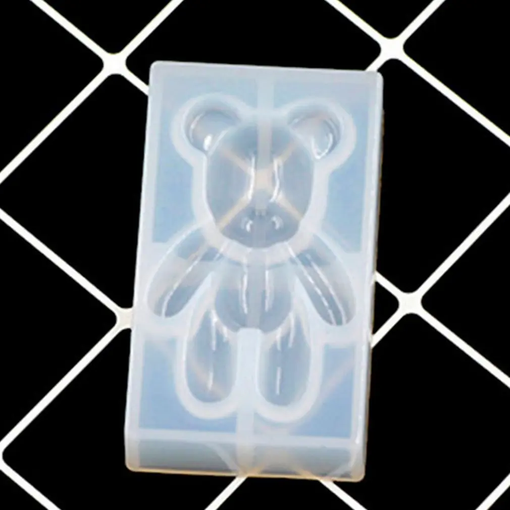 Прекрасный красивый дизайн с медведем Прозрачная силиконовая форма DIY Вселенная пластик для ювелирных изделий Изготовление пресс-форм для