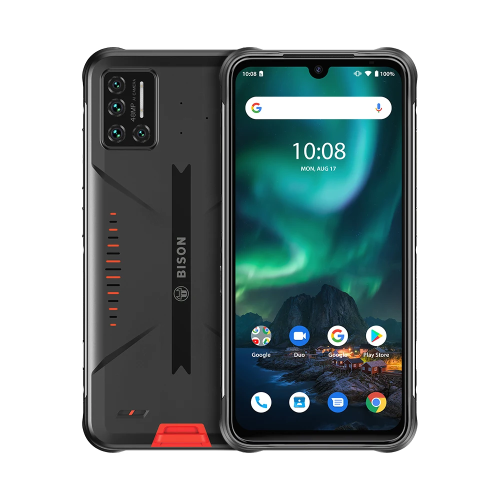 UMIDIGI BISON IP68/IP69K Waterproof Smartphone Rugged Phone 6/8GB+128GB NFC 48MP Matrix Quad Camera 6.3" FHD+ DisplayAndroid 10 cheapest cell phone for gaming Android Phones