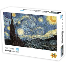 

1000 Pieces Jigsaw Puzzle Starry Sky Van Gogh Master Mini Finger Toy Brain Game Super Fun Gifts for Kids Teenager 3D DIY Drawing