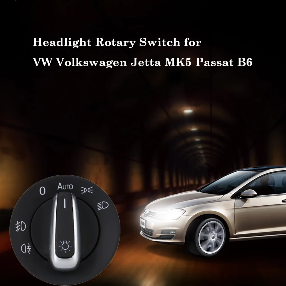Авто Замена автомобиля стиль фары переключатели для VW Volkswagen Jetta MK5 Passat B6