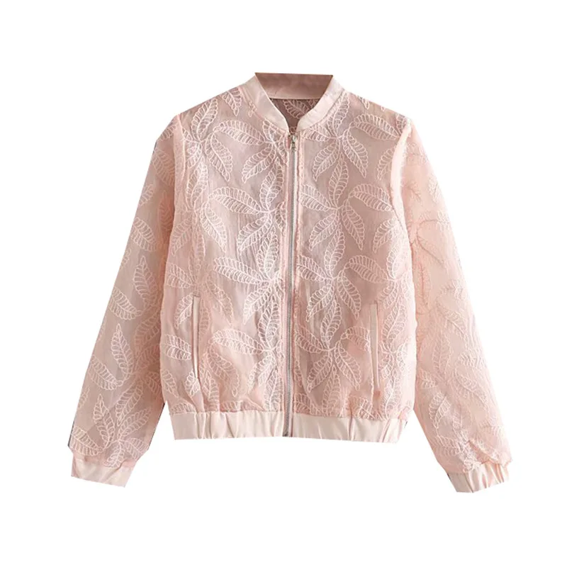 

Autumn Clothing-Women's Korean-style Fashion CHIC Machine Embroidery Jacket Stand Collar Short-height Versatile Jacket