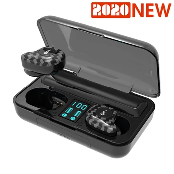 

2020 New TWS 5.0 True Mini Wireless Bluetooth Earphone IPX7 Waterproof Bluetooth Headsets 2000mAh Charging Box Special Style